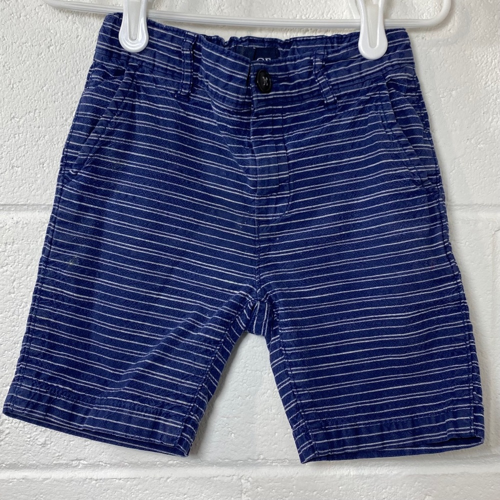 Place Blue & White Striped Shorts Size 4
